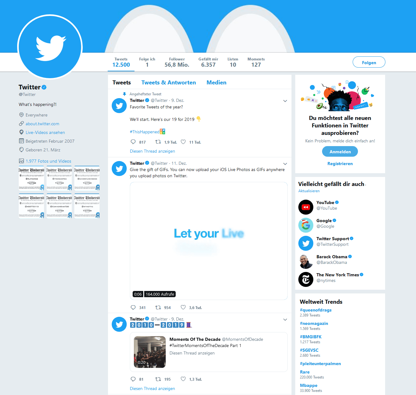 offizieller Twitter-Account